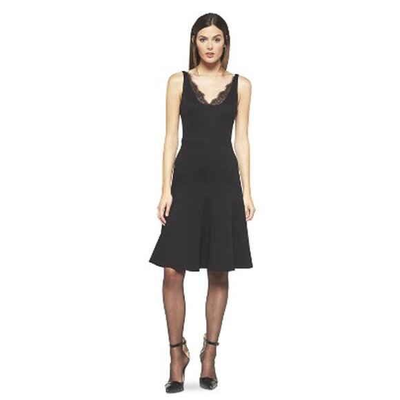 Altuzarra for Target Black Ponte Dress with Eyelash Lace Trim NWT 6 - Picture 14 of 14